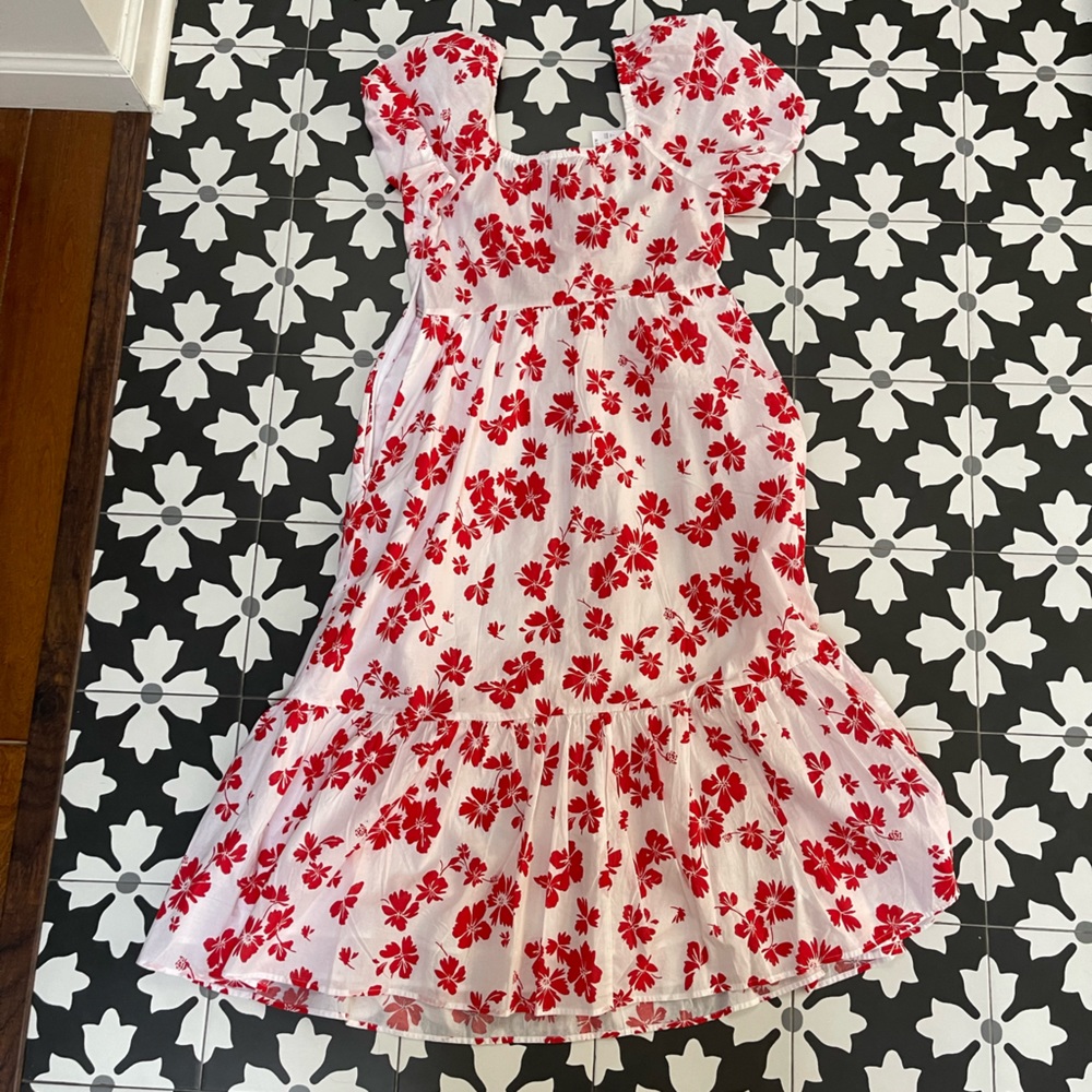 NWT JCrew Dress red and white Size 0